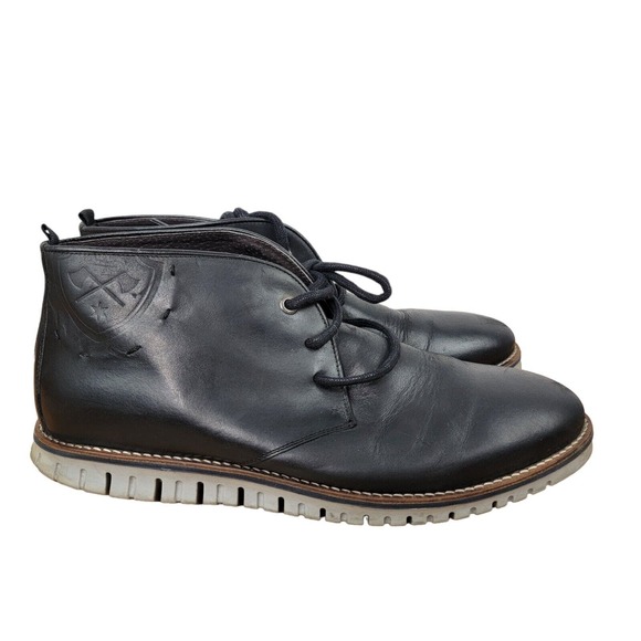 Ortiz & Reed Heritage Leather Chukka Boots Mens Size 10 Lace Up Black Arms - Picture 2 of 10